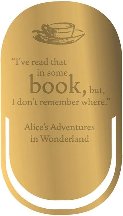 Half Moon Bay Alice in Wonderland Metal Bookmark | Book Markers for Women & Teacher | Alice in Wonderland Gifts & Gifts for Book Lovers | Reading Accessories & Bookish Gifts