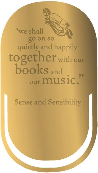 Half Moon Bay Jane Austen Metal Bookmark | Book Markers for Women & Teacher | Jane Austen Gifts & Gifts for Book Lovers | Reading Accessories & Bookish Gifts | Sense and Sensibility Book Mark