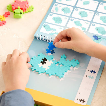 Plus-Plus - Activiteitsblok voor kinderen – 125 delen – thema oceaan en zeedieren – bouwspel voor kinderen vanaf 5 jaar – educatief en speels speelgoed voor meisjes en jongens