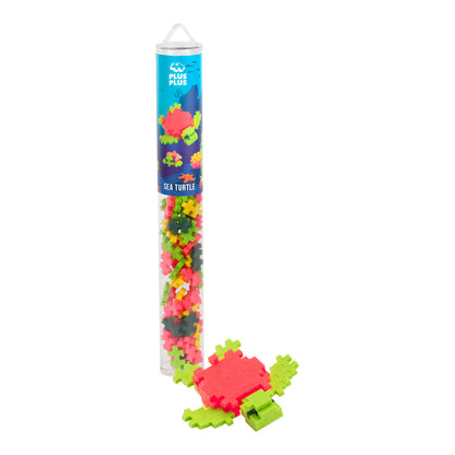 Plus-Plus 4327 Geniaal bouwspeelgoed, zeeschildpad, creatieve bouwstenen tube, bouwstenenset voor kinderen vanaf 5 jaar, 100 delen