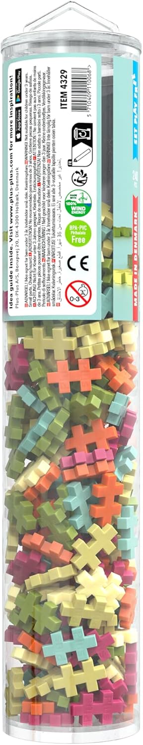 Plus-Plus 4329 Ingenioso Juguete de construcción, botánica, Mezcla de Colores, Tubo de construcción Creativo, Juego de Bloques de construcción para niños a Partir de 5 años, 240 Piezas