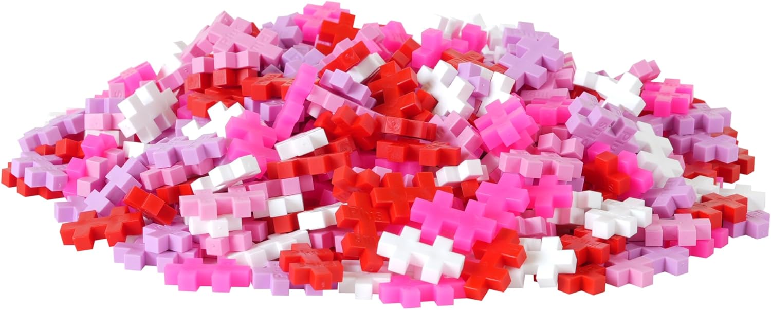 Plus-Plus 4330 Geniaal bouwspeelgoed, kleurenmix Ik hou van jou, creatieve bouwstenen tube, bouwstenenset voor kinderen vanaf 5 jaar, 240 delen