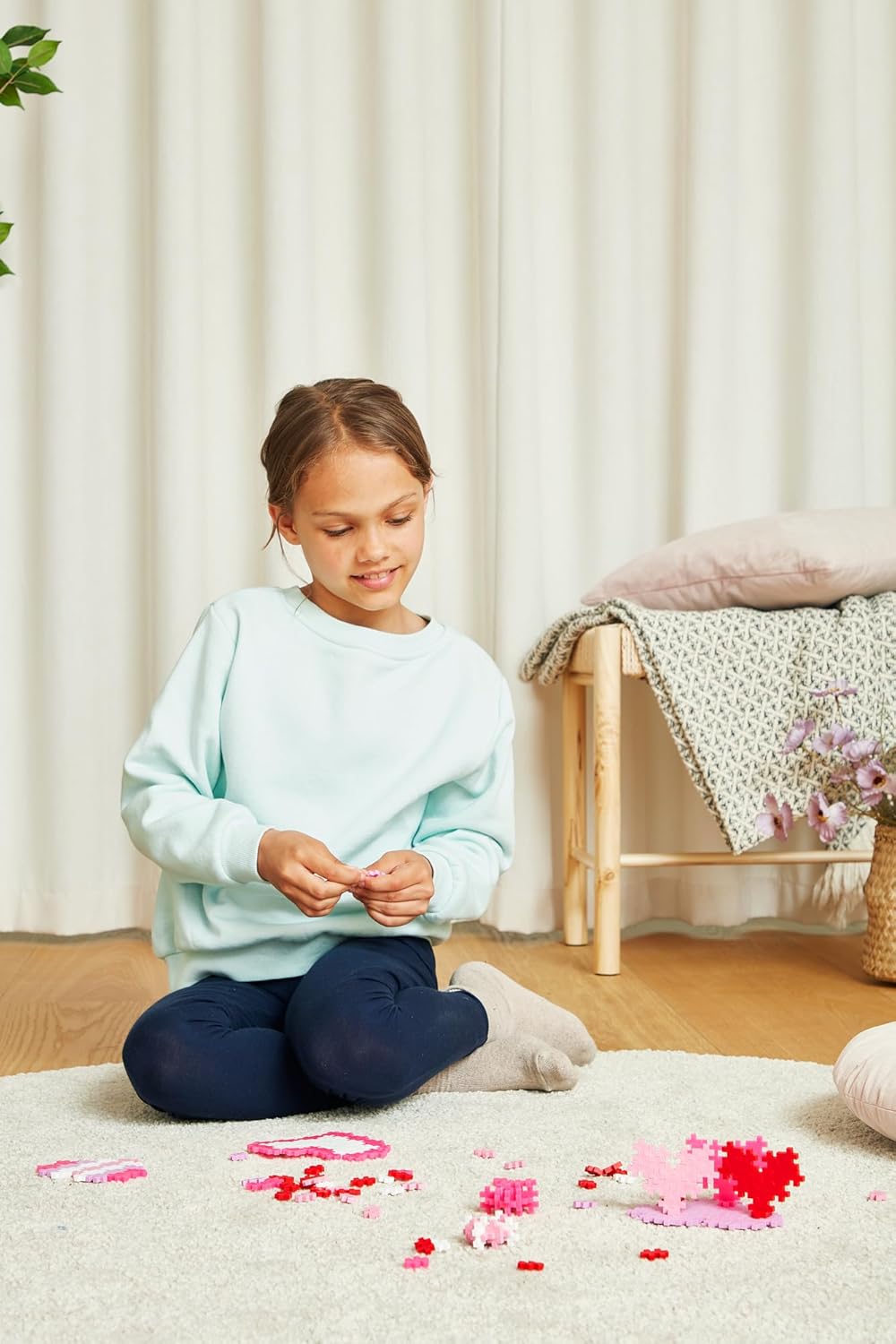 Plus-Plus 4330 Geniaal bouwspeelgoed, kleurenmix Ik hou van jou, creatieve bouwstenen tube, bouwstenenset voor kinderen vanaf 5 jaar, 240 delen