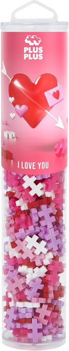 Plus-Plus 4330 Geniaal bouwspeelgoed, kleurenmix Ik hou van jou, creatieve bouwstenen tube, bouwstenenset voor kinderen vanaf 5 jaar, 240 delen