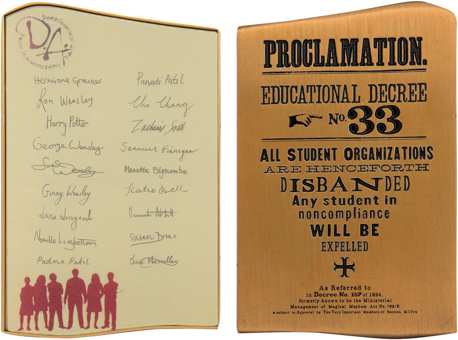 FaNaTtik Harry Potter Dumbledore's Army Metall Linsenrasterbarren