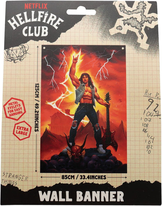 STRANGER THINGS - Eddie - Wall Banner 125 x 85 cm