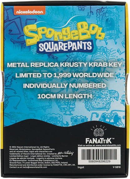 Spongebob Squarepants 24K Gold Plated Replica Krusty Krab Key