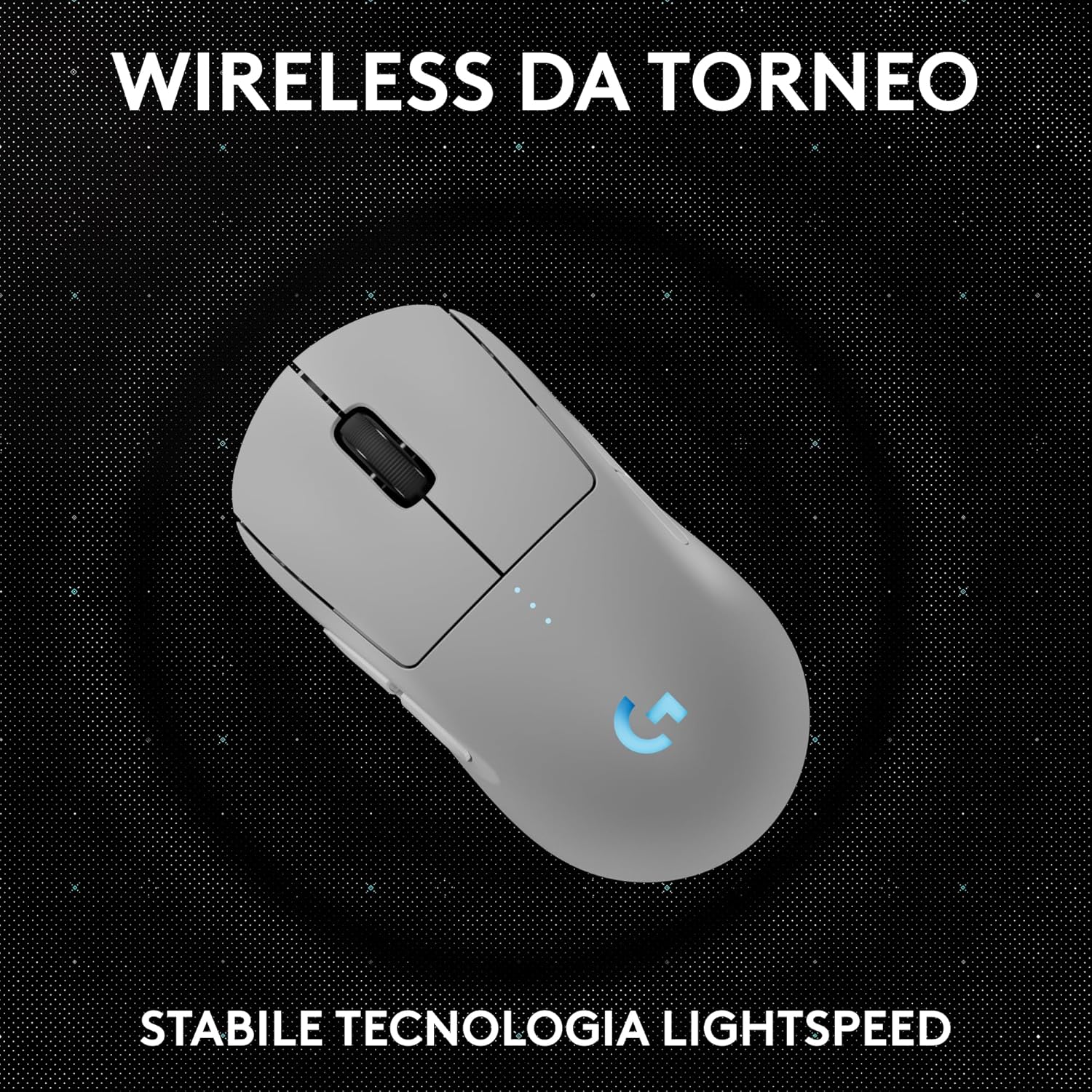 Logitech G PRO 2 LIGHTSPEED mouse da gaming wireless per destrimani o mancini, fino a 4 pulsanti laterali magnetici personalizzabili e commutabili, sensore da 44.000 DPI, USB-C, PC/Mac - Bianco