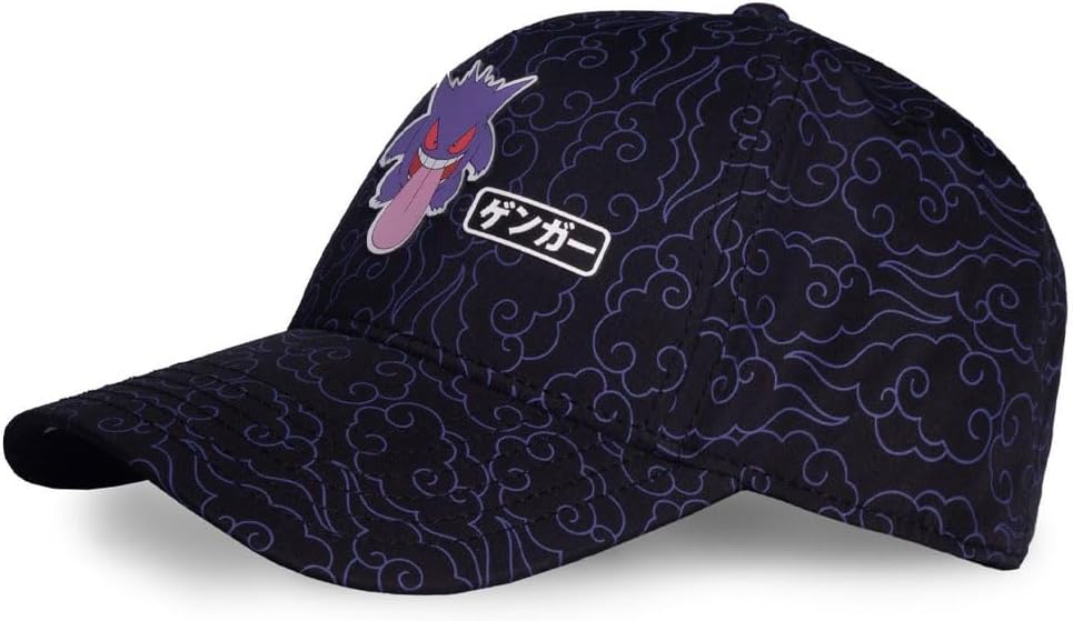 Pokémon Gengar Japan Men's Cap Black Fan Merch, Gaming