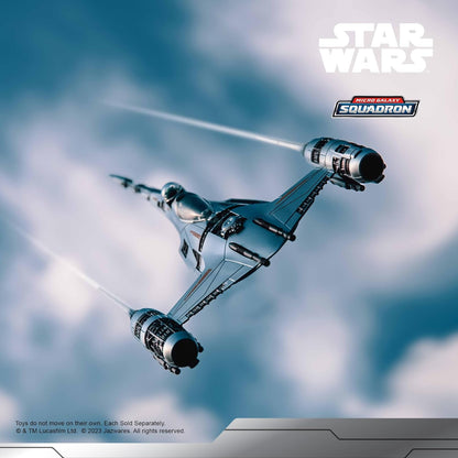 Star Wars Micro Galaxy Squadron The Mandalorian's N-1 Starfighter - Vehículo de Clase Starfighter de 13 cm con Accesorio de microfigura de 3 cm
