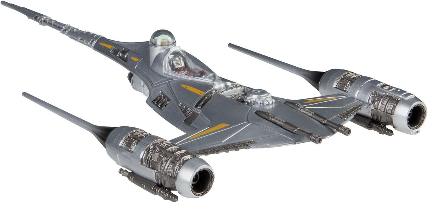 Star Wars Micro Galaxy Squadron The Mandalorian's N-1 Starfighter - Vehículo de Clase Starfighter de 13 cm con Accesorio de microfigura de 3 cm