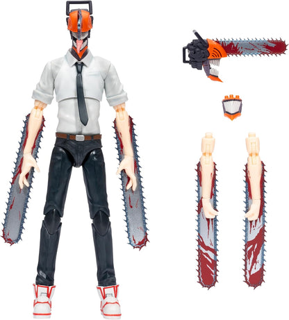 Total Anime KAZ0004 - Chainsaw Man – 16,5 cm große Figur mit austauschbarem Kopf und Armen Plus austauschbarem Mundstück