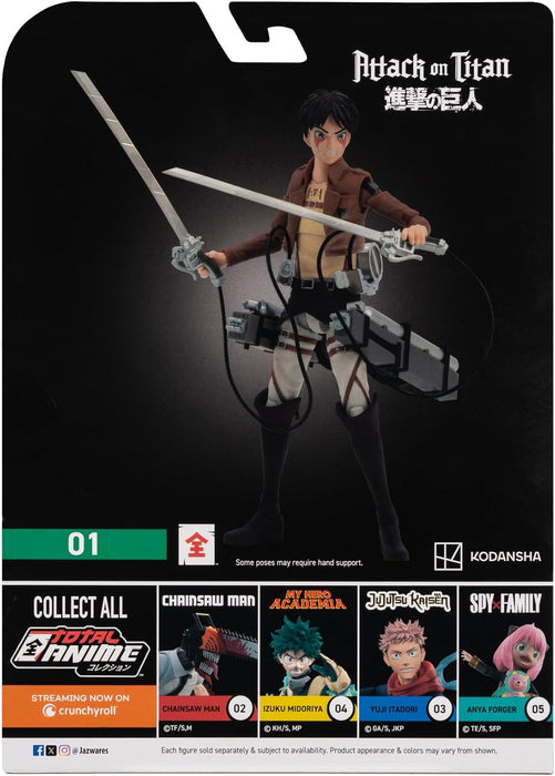 Total Anime Attack on Titan Actionfigur Eren Jaeger 17 cm