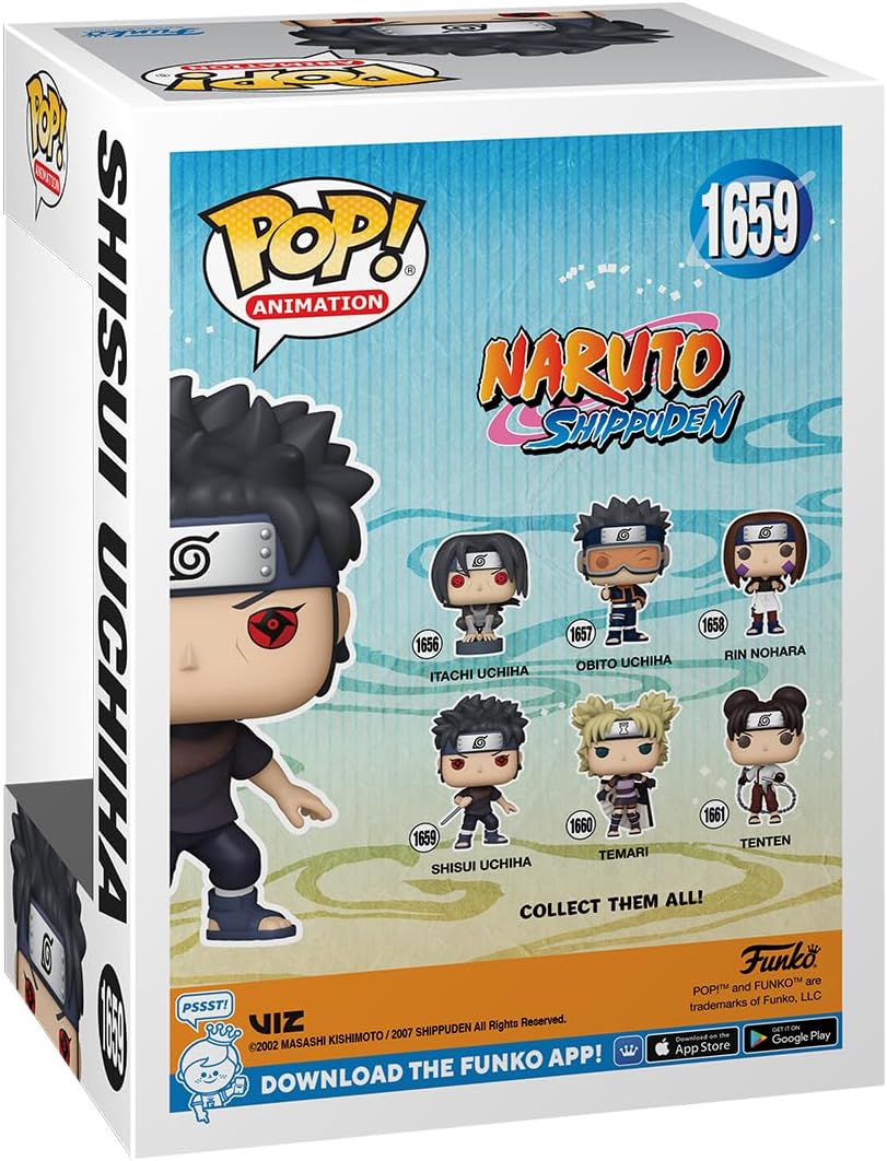Funko Pop! Animation: Naruto - Shisui Uchiha With Kunai - Glow In the Dark - Naruto Shippuden - Amazon Exclusive - Collectable Vinyl Figure - Gift Idea - Official Merchandise - Toys for Kids & Adults