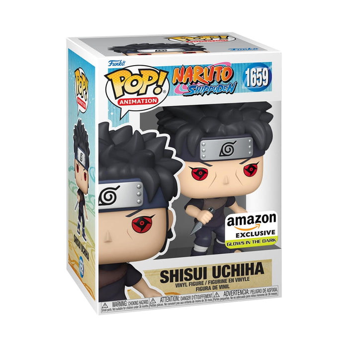 Funko Pop! Animation: Naruto - Shisui Uchiha With Kunai - Glow In the Dark - Naruto Shippuden - Amazon Exclusive - Collectable Vinyl Figure - Gift Idea - Official Merchandise - Toys for Kids & Adults