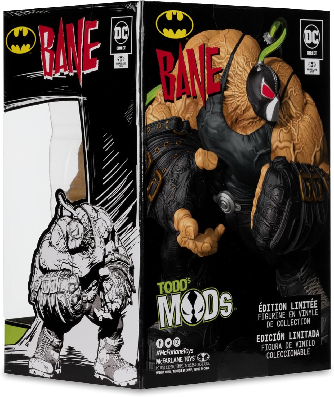 McFarlane DC Direct Bane Limited Edition Collector Vinyl (Todd's Mods) 4.5in Scale Posed Figure Toys