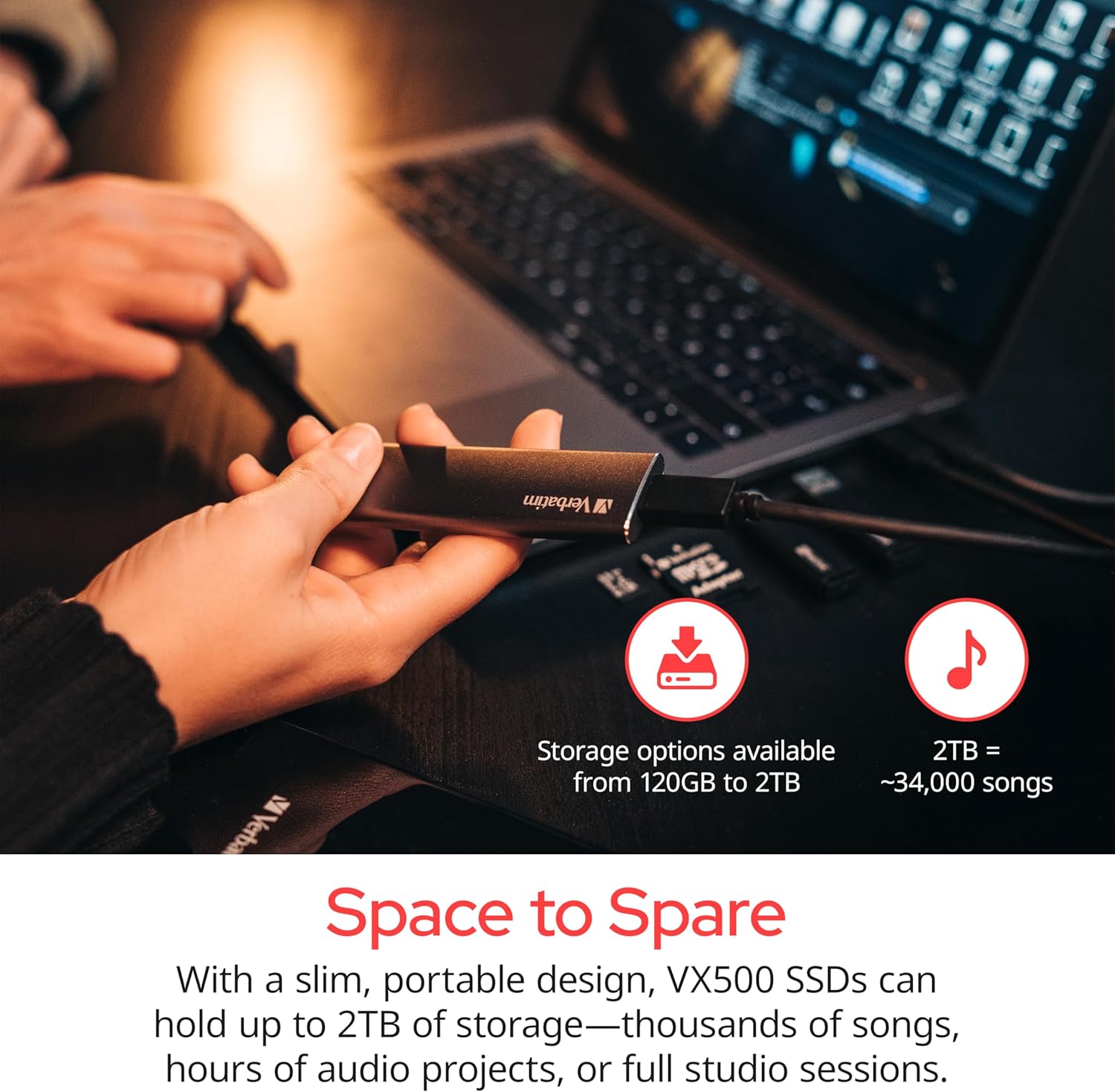 Verbatim Disco Duro Externo VX500 1 TB SSD