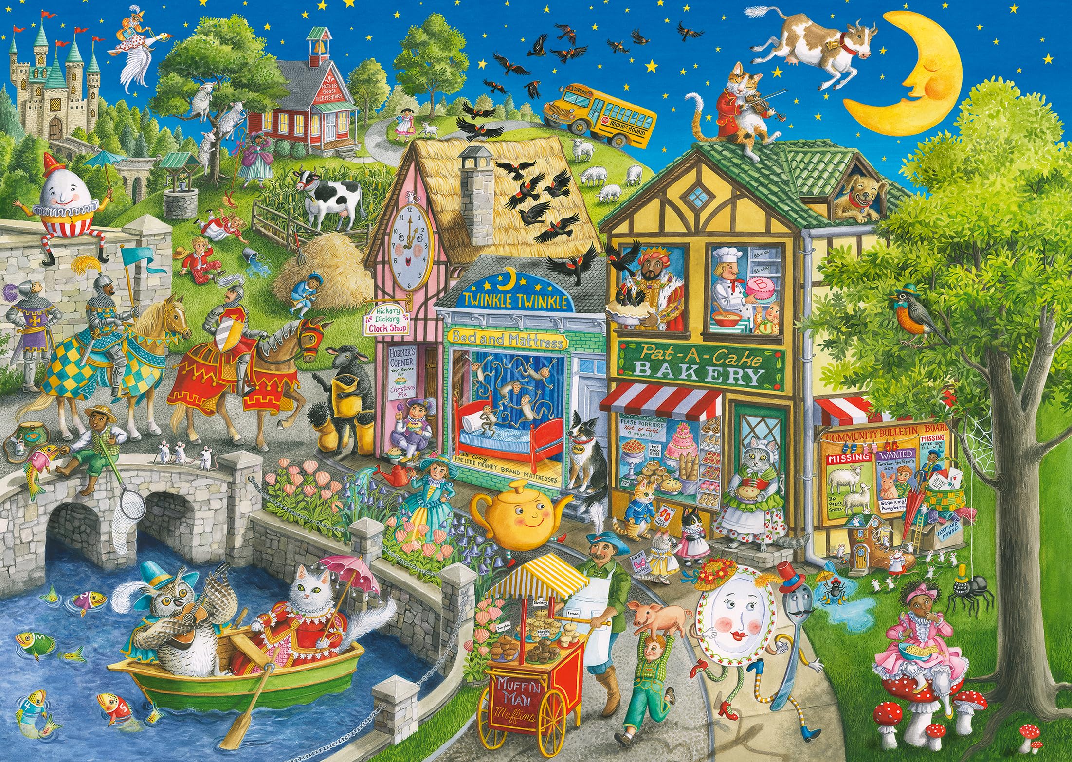 Ravensburger Mother Gooseville 1000 Piece Jigsaw Puzzle for Adults and Kids Age 12 Years Up