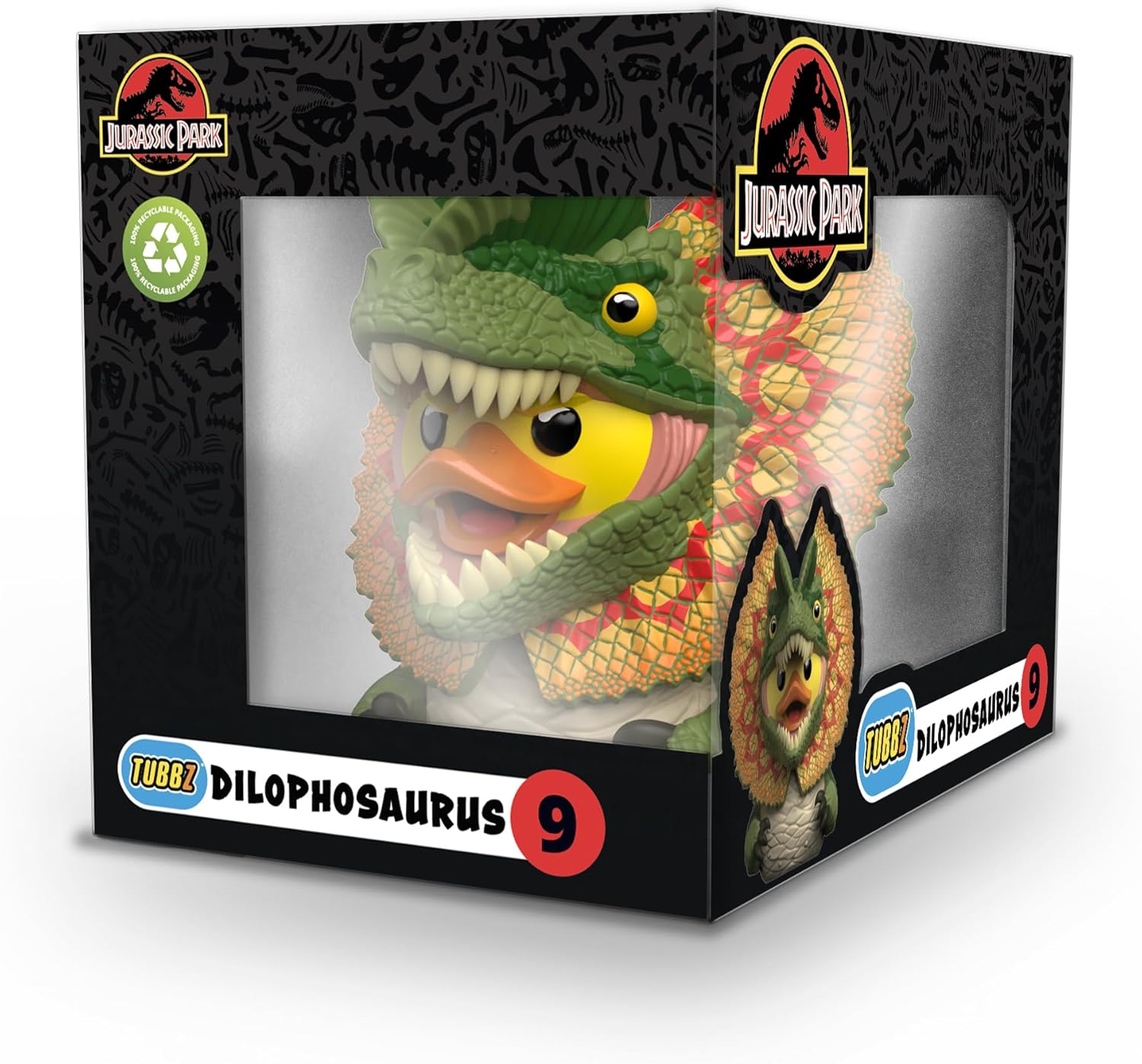 TUBBZ Box-Ausgabe Dilophosaurus Sammler-Vinyl-Gummiente Figur - Offizielles Jurassic Park Merchandise - Fernsehen, Filme & Videospiele
