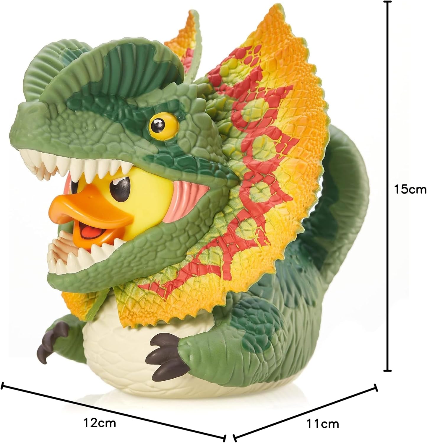 TUBBZ Box-Ausgabe Dilophosaurus Sammler-Vinyl-Gummiente Figur - Offizielles Jurassic Park Merchandise - Fernsehen, Filme & Videospiele