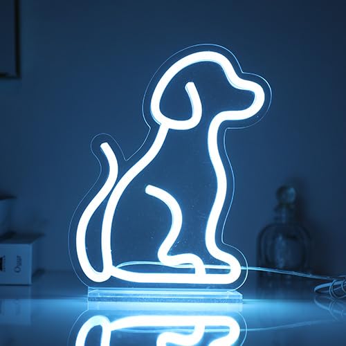 I-TOTAL® - LED Sign Symbol - Bright for Bedroom Perfect Gift Idea with USB Plug - DOG