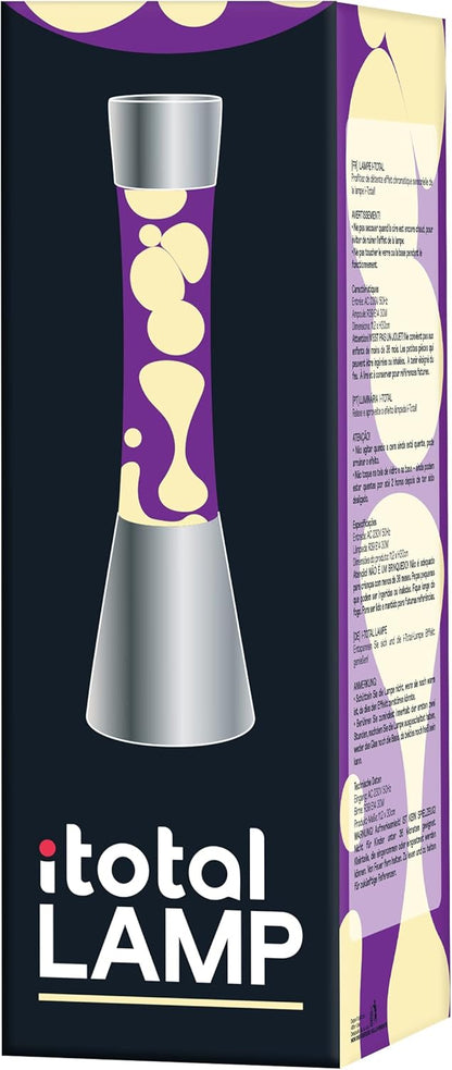 Itotal - Lava Lamp - Purple And Yellow - 30 Cm