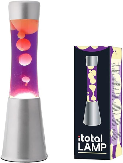 Itotal - Lava Lamp - Purple And Yellow - 30 Cm