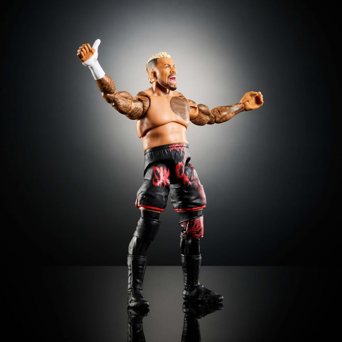 Mattel WWE Ultimate Edition Action Figure & Accessories, 6-inch Solo Sikoa Collectible Set, Swappable Heads & Hands, 30 Articulation Points
