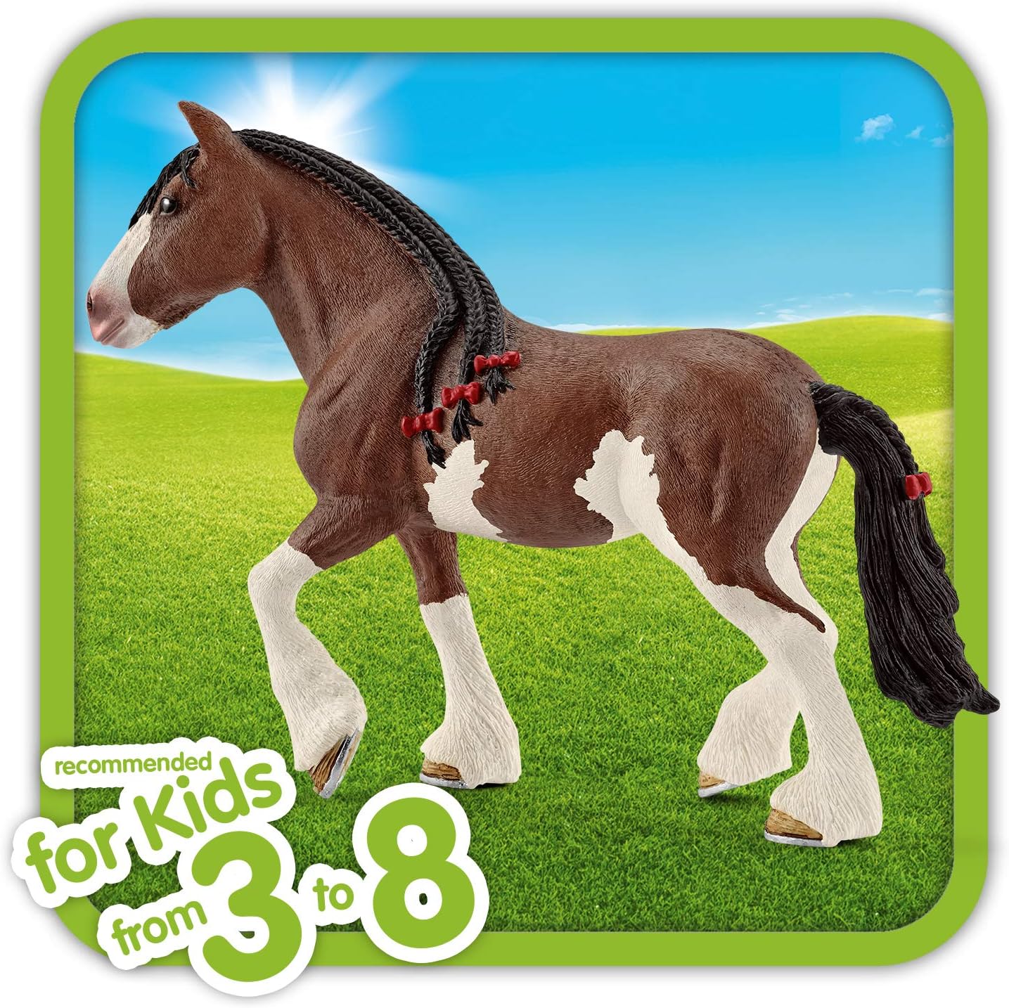 SCHLEICH 13809 Clydesdale Stute, für Kinder ab 3+ Jahren, Farm World - Spielfigur