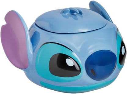 Stitch Keksdose - Offiziell lizenziertes Disney förmiges Behältnis mit Deckel, ideal zur Aufbewahrung von Keksen & Trockenwaren, neuartige Disney-Küchenutensilien