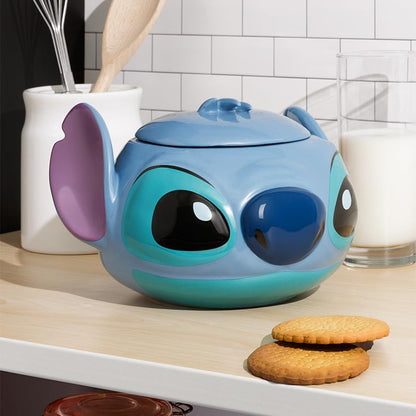 Stitch Keksdose - Offiziell lizenziertes Disney förmiges Behältnis mit Deckel, ideal zur Aufbewahrung von Keksen & Trockenwaren, neuartige Disney-Küchenutensilien