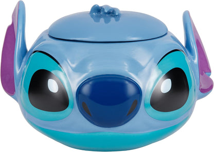 Stitch Keksdose - Offiziell lizenziertes Disney förmiges Behältnis mit Deckel, ideal zur Aufbewahrung von Keksen & Trockenwaren, neuartige Disney-Küchenutensilien