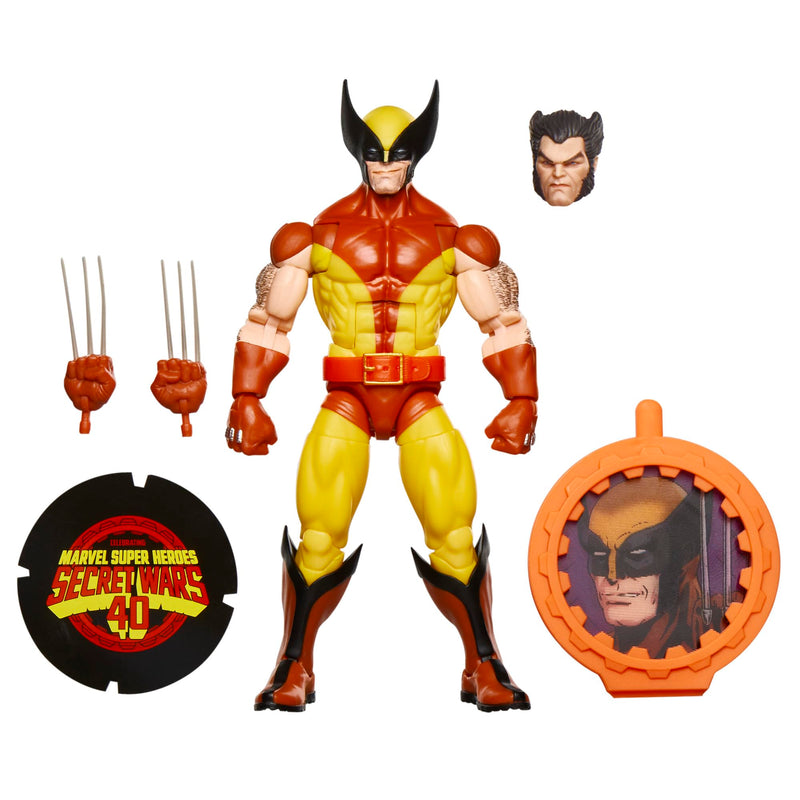 Marvel Legends Series Wolverine, X-Men Retro Marvel Comics Secret Wars Collectible 6 Inch Action Figure, Yellow and Blue