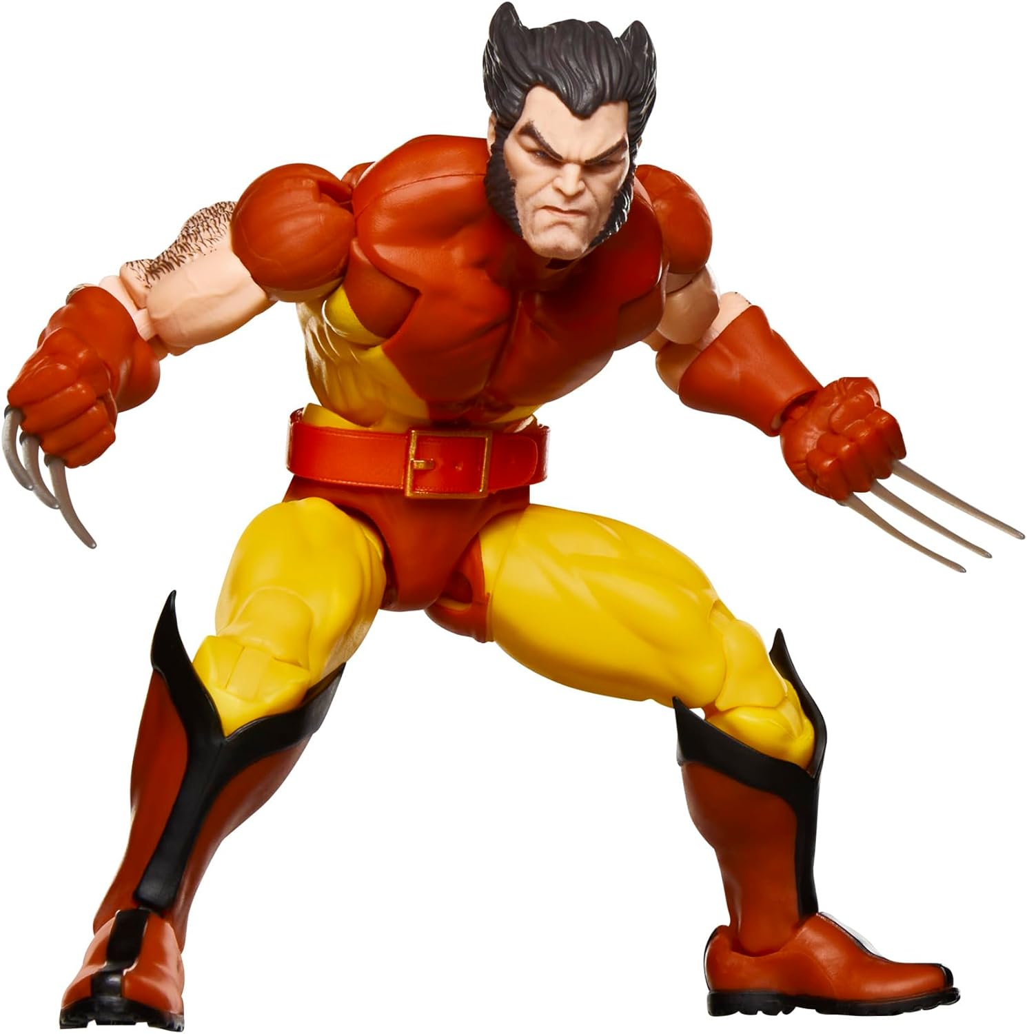 Marvel Legends Series Wolverine, X-Men Retro Marvel Comics Secret Wars Collectible 6 Inch Action Figure, Yellow and Blue