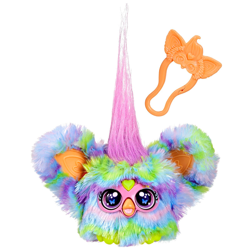 Furby Furblets Swee-Dee Spring Mini Plush Toy, Cute Plushies, Fun Interactive Toy for Kids, Pastel Blue