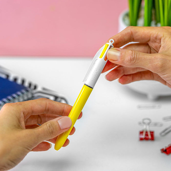 Bic Bolígrafos de 4 colores, caja de 12 unidades