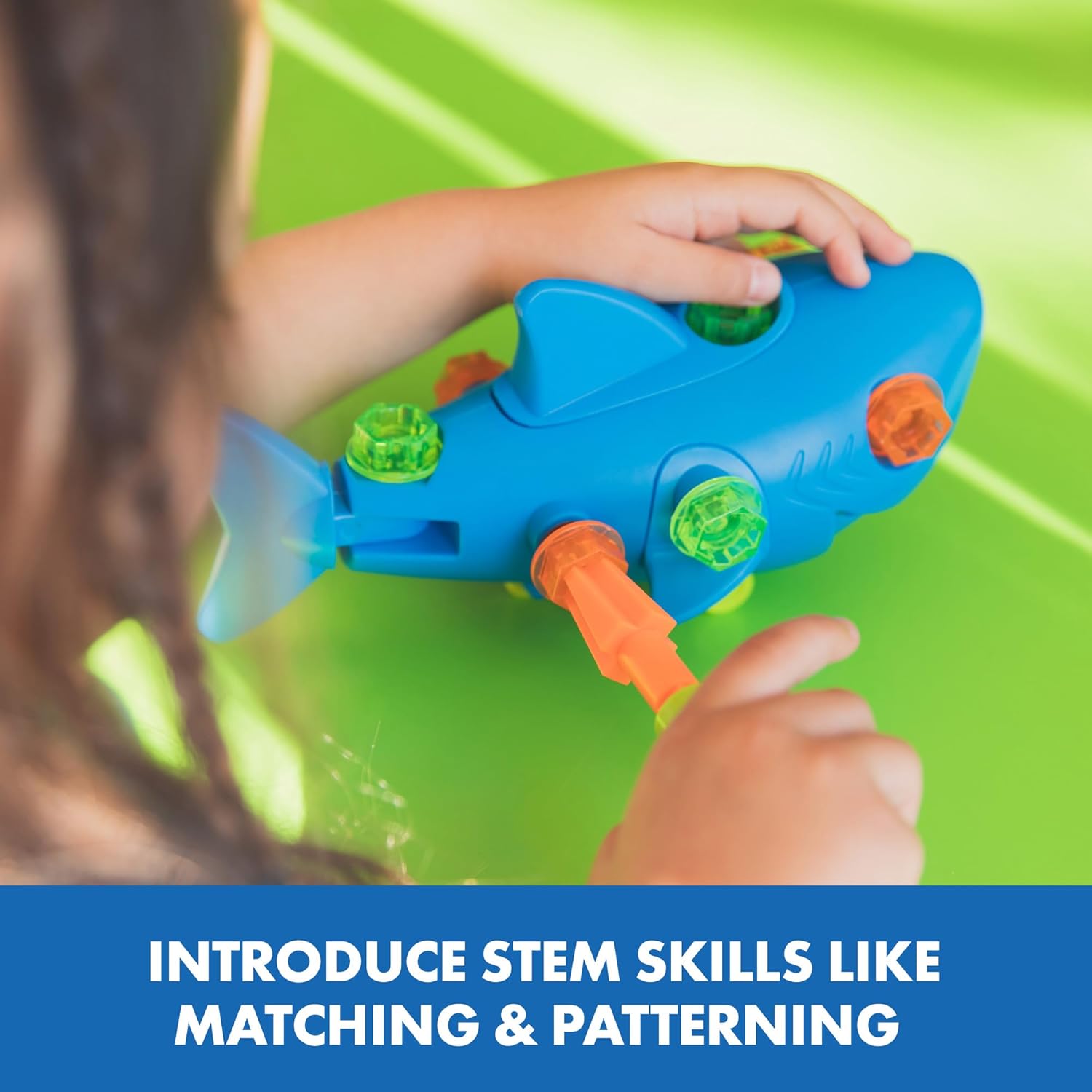 Learning Resources Resources-4178, tiburón Design & Drill, Juguetes niñas de 3 años, Habilidades motoras Finas, construcción y edificación para educación Infantil, Multicolor, M (EI-4178