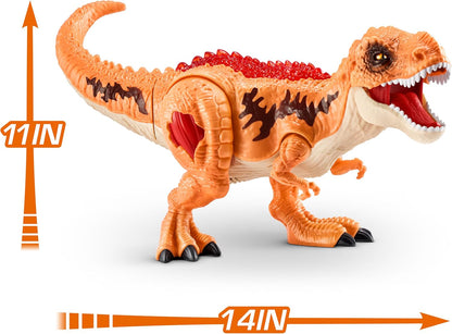 ROBO ALIVE Dino Escape, Series 1, Dinosaur and Helicopter Playset, Battery-Powered Robotic Light Up Toy, (T-Rex
