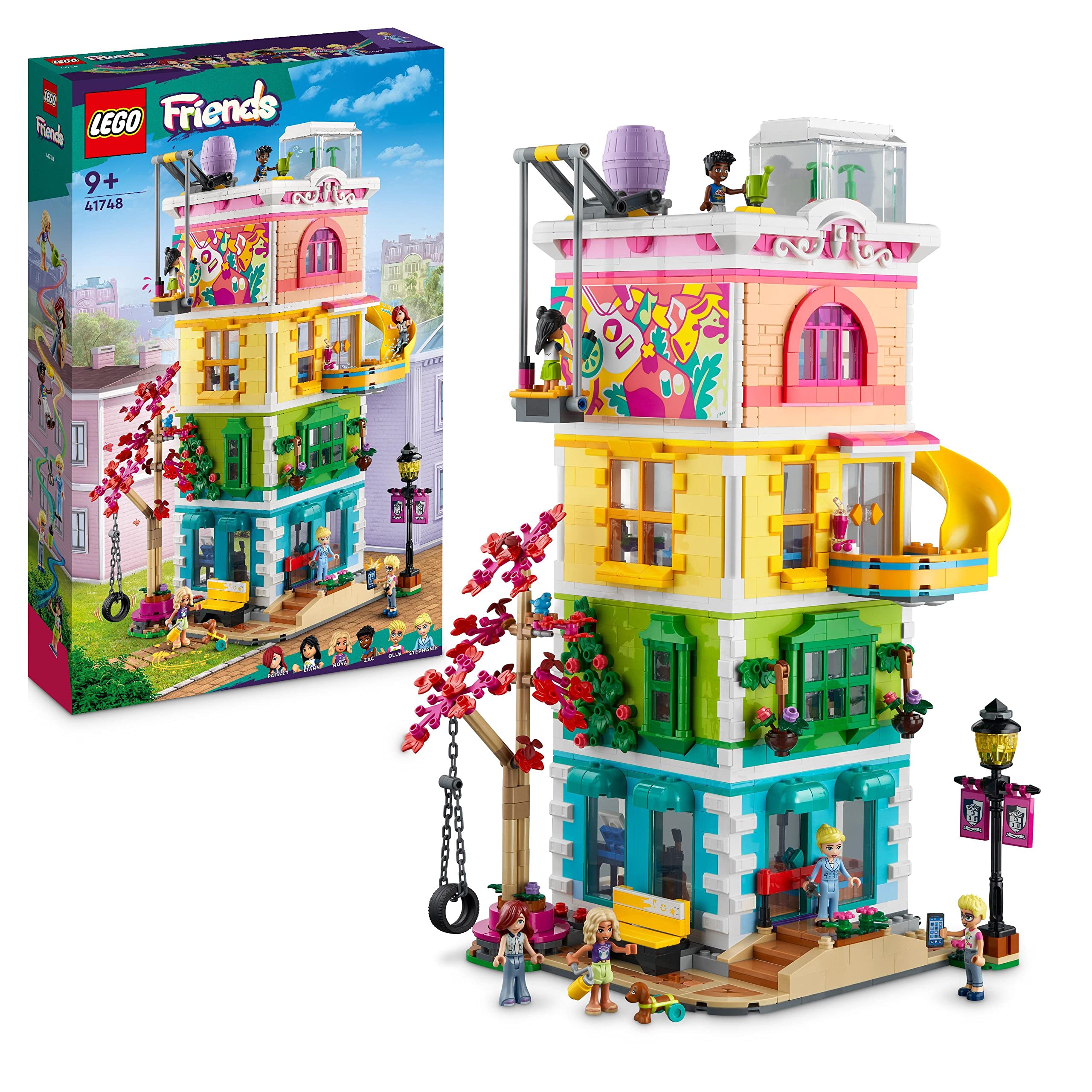 LEGO 41748 Friends Heartlake City Community Centre Modular Building Set, Toy Birthday Gift Idea for Kids, Girls, Boys with Art and Recording Studios, Gaming Room plus Pickle the Dog and More