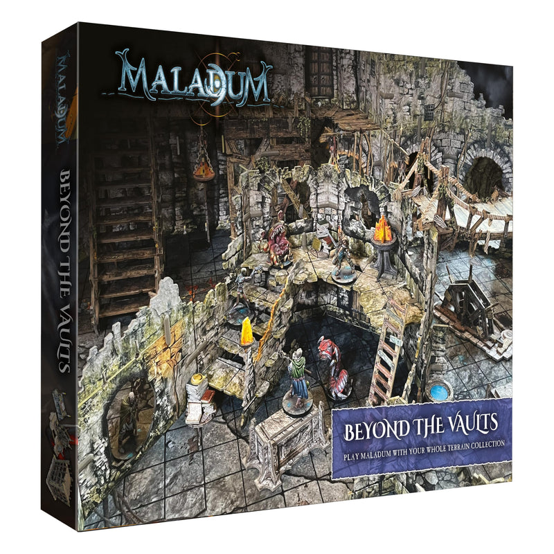 Maladum Beyond The Vaults - Fantasy Dungeon Crawler Game Immersive Terrain Solo, Co-op and Adversarial Play
