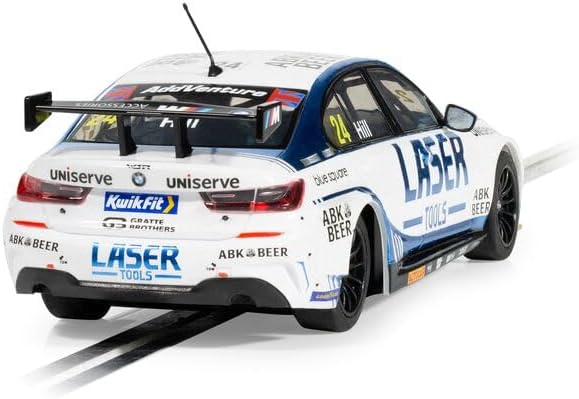 Scalextric Cars - C4526 BMW 330e NGTC - Laser Tools - Jake Hill 2023 - Toy Slot Car for use Race Tracks or Set - Small Kids Gift Ideas for Boy/Girl Ages 3 Accessories