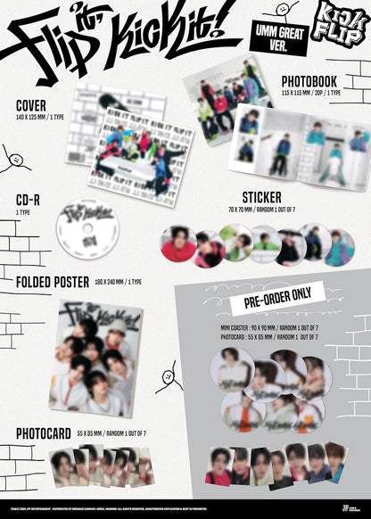Flip It, Kick It! - Umm Great Version - incl. 20pg Photobook, Sticker, Folded Poster + Photocard