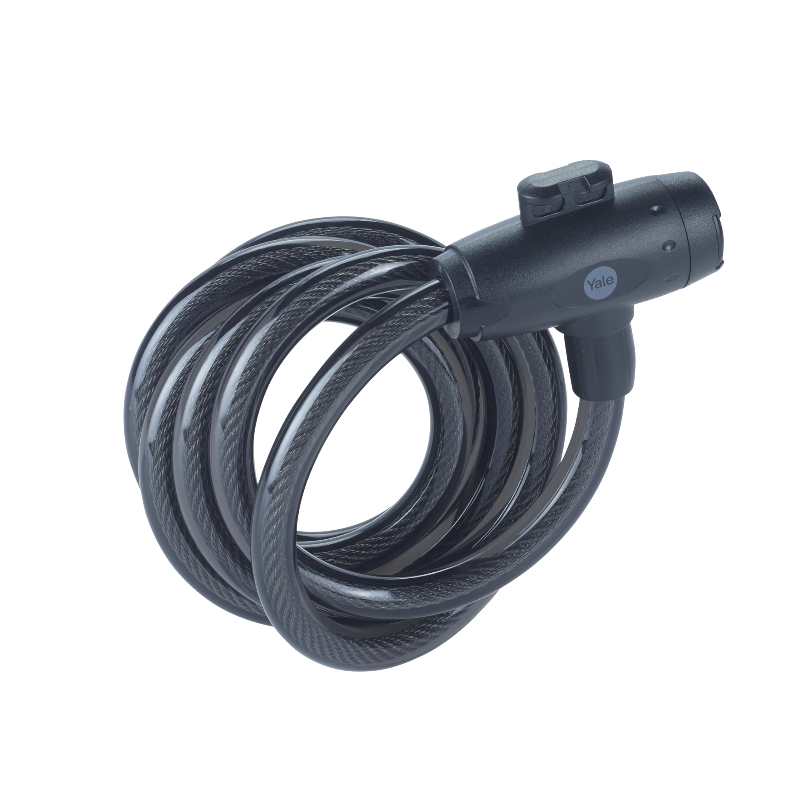 Yale Cavo di sicurezza con chiave Serie Essential YCK0/12/200/2 spessore 12mm, lunghezza cavo 2000mm, Acciaio Trecciato, Incluse 2 Chiavi, Testato con spray salino per 96 Ore, Supporto per Bici