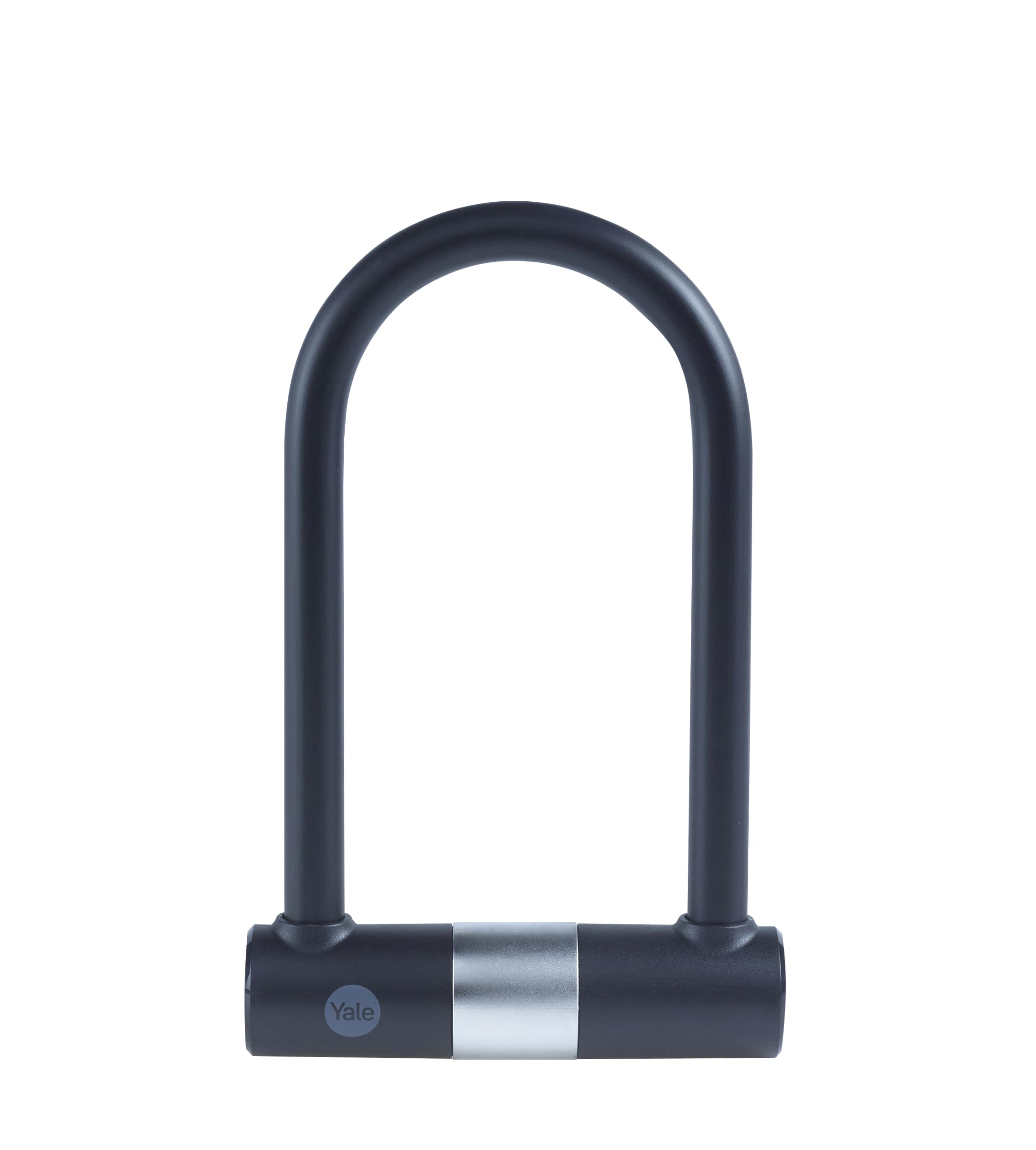Yale Lucchetto di sicurezza a U con chiave Serie Essential YUL0/18/192/2 lunghezza 250mm, Acciaio Indurito, Incluse 2 Chiavi, Testato con spray salino per 96 Ore, Supporto per Bici