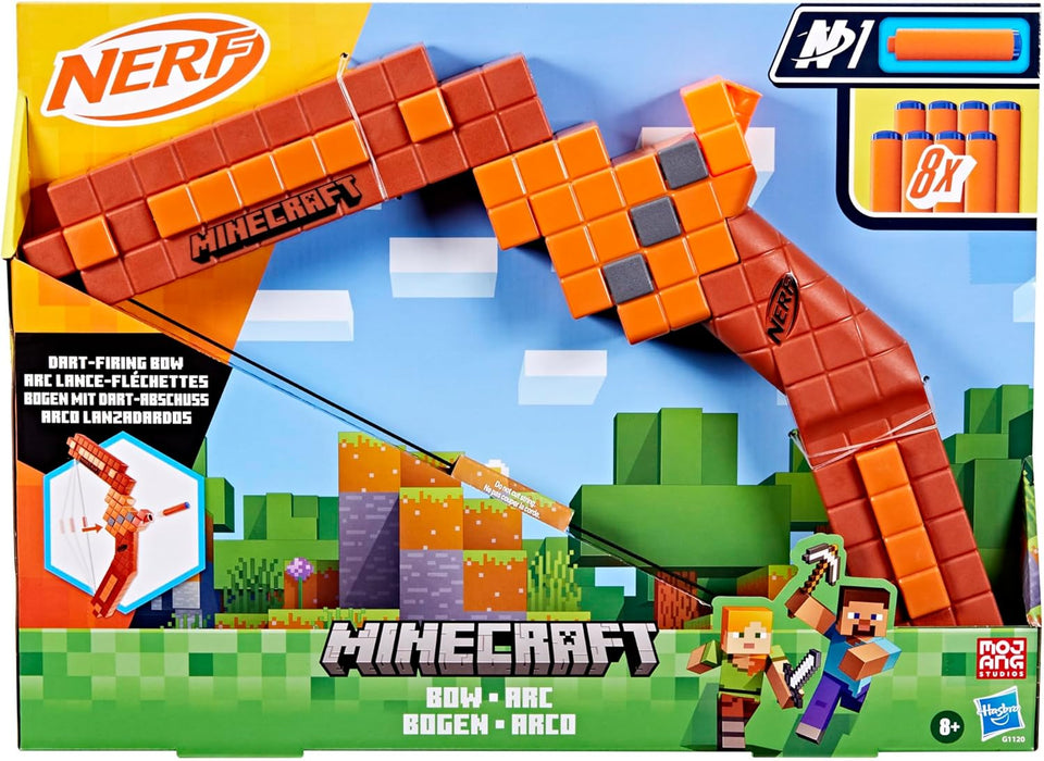 Nerf Minecraft Bogen Dart-Blaster, 8 Nerf N1 Darts