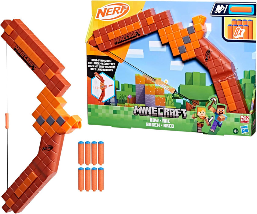 Nerf Minecraft Bogen Dart-Blaster, 8 Nerf N1 Darts
