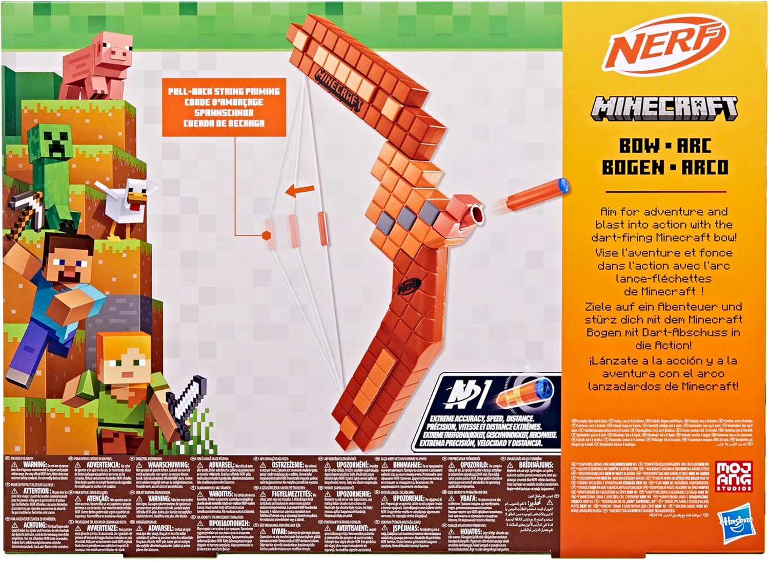 Nerf Minecraft Bogen Dart-Blaster, 8 Nerf N1 Darts