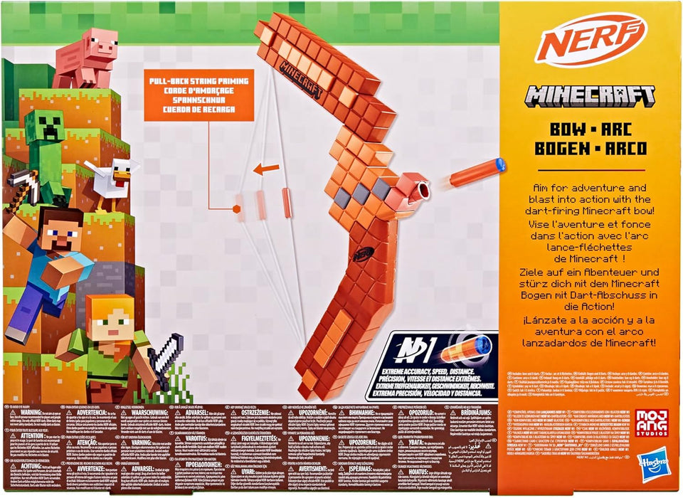 Nerf Minecraft Bogen Dart-Blaster, 8 Nerf N1 Darts