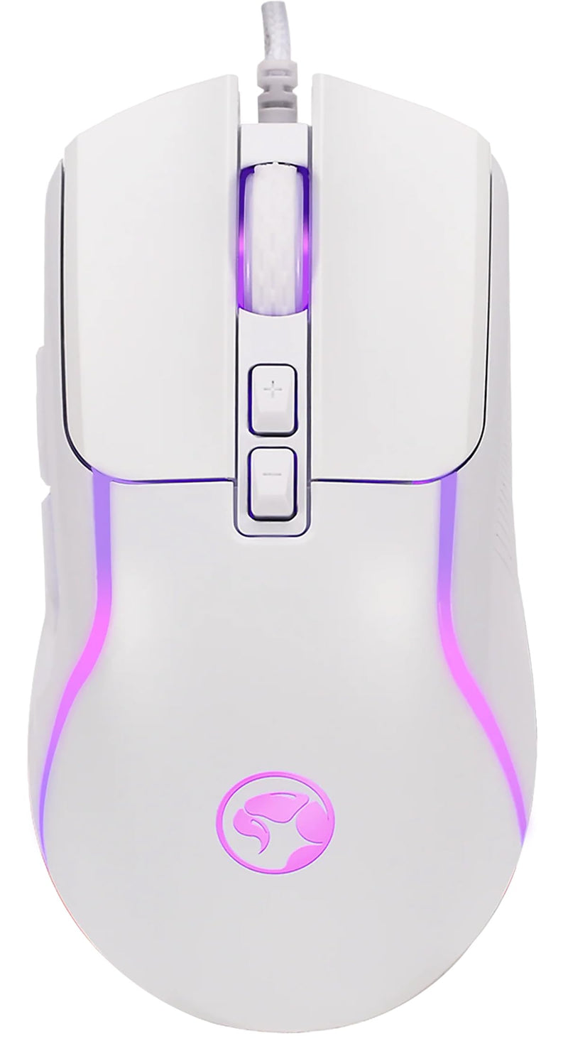 Marvo Scorpion M292 WH CAPO wired Gaming Mouse 7 colors lighting 8000 DPI - White