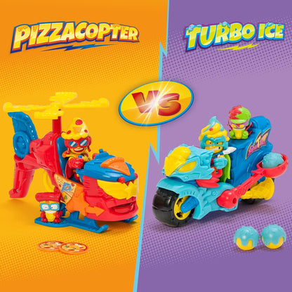 SUPERTHINGS - Pizzacopter. The SuperThings Helicopter with Pizza Disc Launcher. Includes 1 Exclusive Kazoom Kid And 1 Exclusive SuperThing